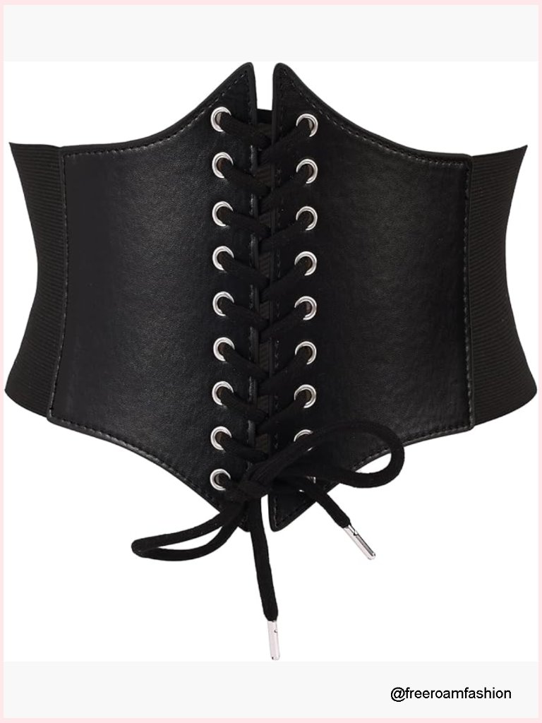 Lace Waist Cincher Corset Belt Medieval Ren Faire Costume